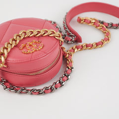 Chanel 19 Lambskin Round Pink