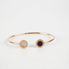 Bvlgari Mother of Pearl and Onyx Bangle Size S