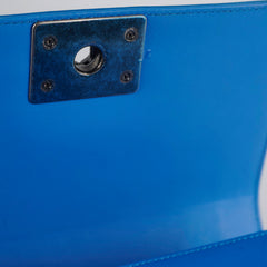 Chanel Small Boy Patent Blue Bag