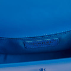 Chanel Small Boy Patent Blue Bag