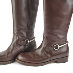 Gucci Horsebit Brown Boots Size 38.5