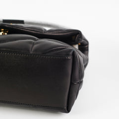 Saint Laurent Puffer Small Black Shoulder Bag
