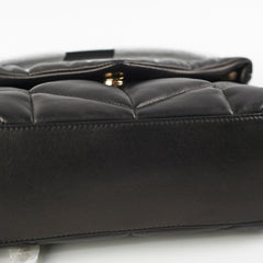 Saint Laurent Puffer Small Black Shoulder Bag