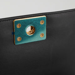 Chanel Old Medium Boy Patent Black