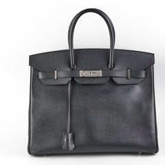 Hermes Birkin 35 Epsom Noir - N Square Stamp