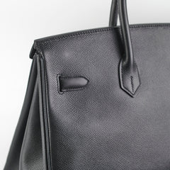 Hermes Birkin 35 Epsom Noir - N Square Stamp