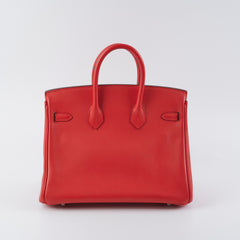 Hermes Birkin 25 Red Swift D Stamp (2019)