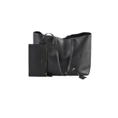 Saint Laurent Black Leather Tote