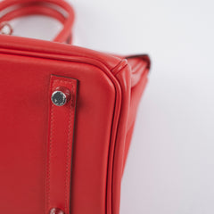 Hermes Birkin 25 Red Swift D Stamp (2019)
