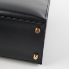 Hermes Vintage Kelly 28 Box Black Stamp G Square (2003)