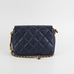Chanel Perfect Mini Classic Flap Iridescent Navy