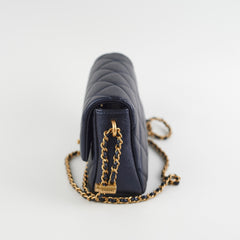 Chanel Perfect Mini Classic Flap Iridescent Navy