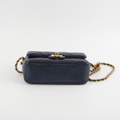 Chanel Perfect Mini Classic Flap Iridescent Navy