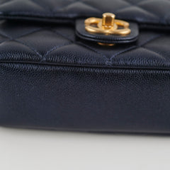 Chanel Perfect Mini Classic Flap Iridescent Navy