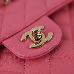 Chanel Quilted Caviar Classic Flap Small Pink