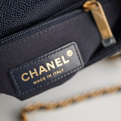 Chanel Perfect Mini Classic Flap Iridescent Navy