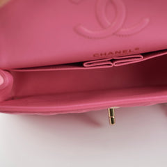 Chanel Quilted Caviar Classic Flap Small Pink