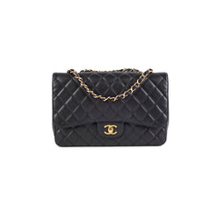 Chanel Classic Jumbo Caviar Black Single Flap