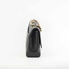 Chanel Classic Jumbo Caviar Black Single Flap