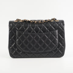 Chanel Classic Jumbo Caviar Black Single Flap