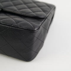 Chanel Classic Jumbo Caviar Black Single Flap