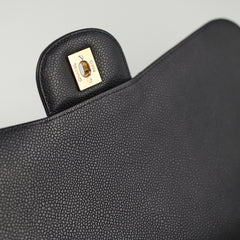 Chanel Classic Jumbo Caviar Black Single Flap