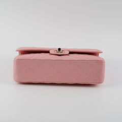 Chanel Medium/Large Caviar Double Classic Flap Iridescent Pink