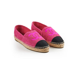 Chanel Fabric Espadrilles Pink Size 42