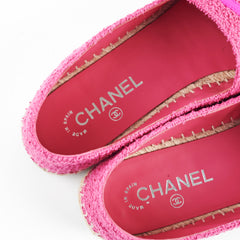 Chanel Fabric Espadrilles Pink Size 42