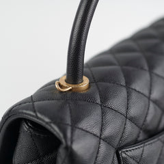 Chanel Coco Handle Caviar Medium Black