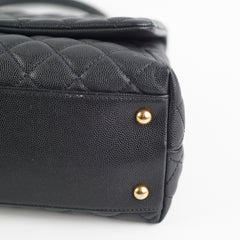Chanel Coco Handle Caviar Medium Black