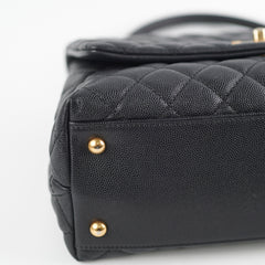 Chanel Coco Handle Caviar Medium Black
