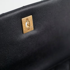 Chanel Coco Handle Caviar Medium Black