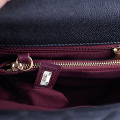 Chanel Coco Handle Caviar Medium Black