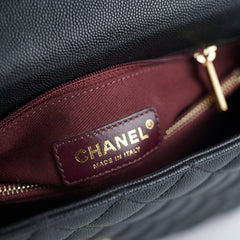 Chanel Coco Handle Caviar Medium Black