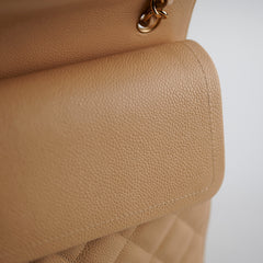 Chanel Classic Flap Jumbo Caviar Beige