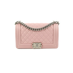 Chanel Calfskin Old Medium Boy Pink
