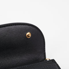 Dior Long Saddle Black Wallet On Chain WOC Crossbody Bag