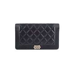 Chanel Boy Black Lambskin Wallet