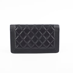 Chanel Boy Black Lambskin Wallet