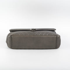 Saint Laurent Colleague Large Grey Shoulder Bag