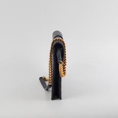 Saint Laurent Clutch with Detachable Chain Navy