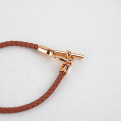 Hermes H Brown Glennan Bracelet Size T3