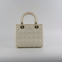 Christian Dior Lady Dior Medium White