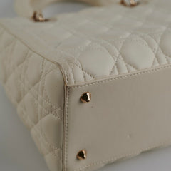 Christian Dior Lady Dior Medium White