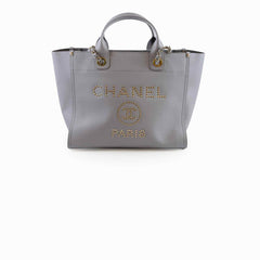 Chanel Deauville Medium Light Grey Stud