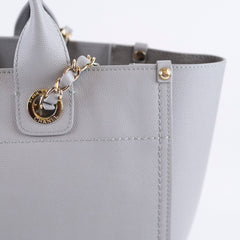 Chanel Deauville Medium Light Grey Stud