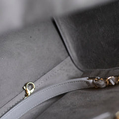 Chanel Deauville Medium Light Grey Stud