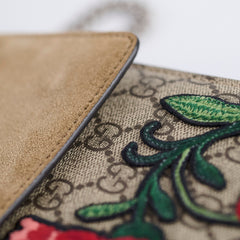 Gucci Medium Dionysus Embroidered Floral Butterfly