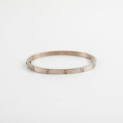 Cartier White Gold Love Bracelet Size 15